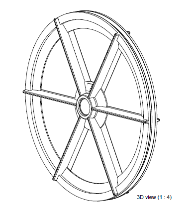 Aluminium wheel 3D CAD drawing