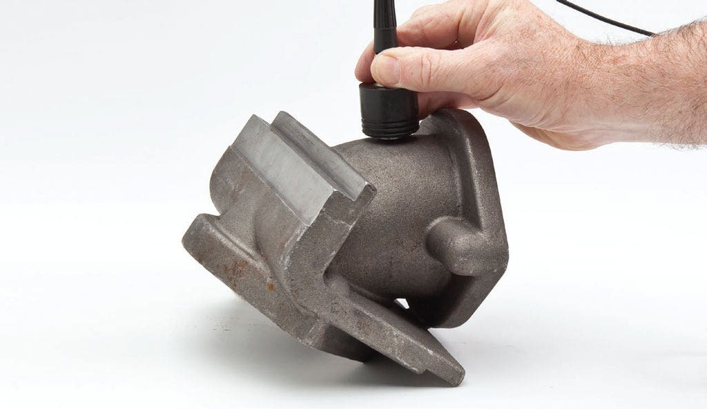 Ultrasonic testing inspection of cast components